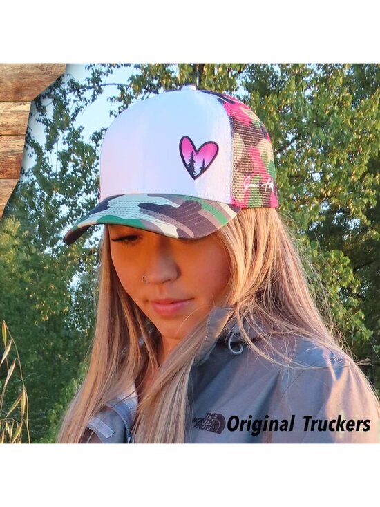 〽️Women Pink Camo Snapback Baseball Cap Beach Trucker Accessories Hats main image 7